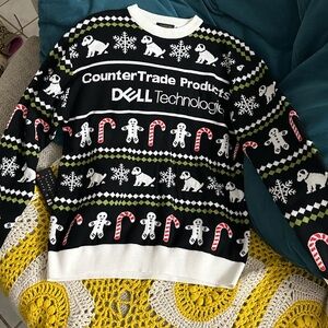 Dell Technologies Black Holiday Sweater - Men